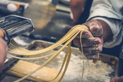 Making homemade pasta